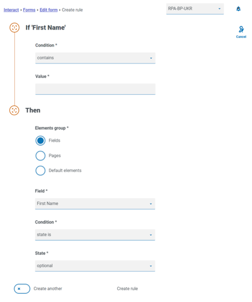 Forms Automation- Rules & Conditions